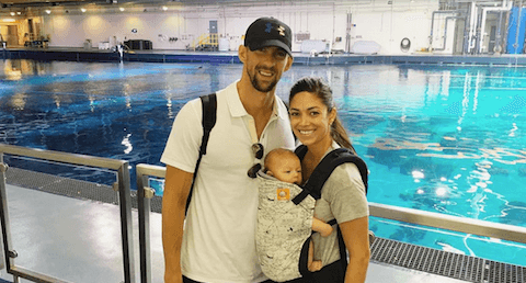 Michael Phelps, Nicole Michele dan putra mereka, Boomer. Foto dari akun instagram Michael Phelps. 