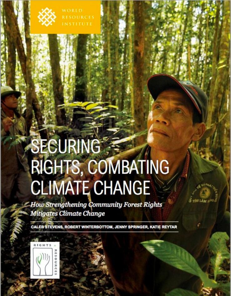 Cover of the "Securing Rights, Combating Climate Change" report. Image courtesy World Resources Institute