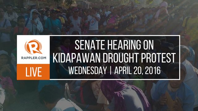 WATCH: Senate hearing on Kidapawan drought protest