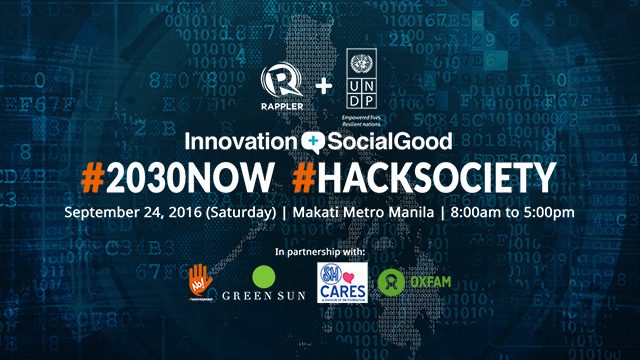 Innovation +SocialGood: #2030Now #HackSociety
