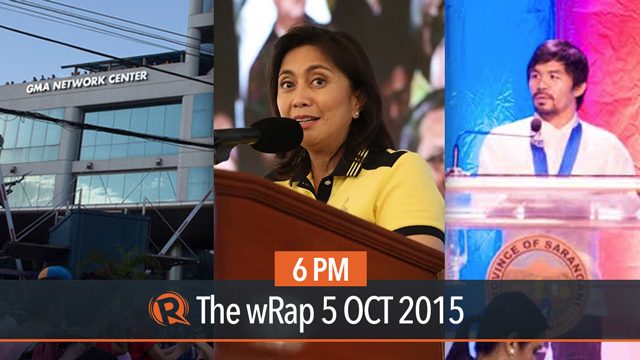 Robredo for VP, TAG vs GMA, Pacquiao for senator | 6PM wRap