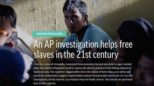 AP wins first Pulitzer for Public Service for story on slaves in Indonesia