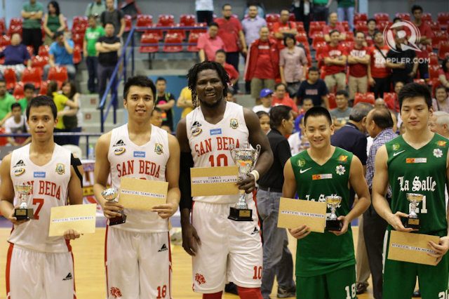 Ola Adeogun (center) was crowned MVP with his 19 points, 3 rebounds and 1 assist. Photo by Mark Cristino/Rappler