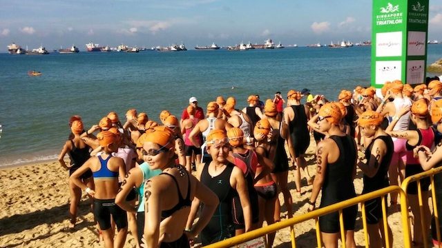 OPEN WATER SWIM. Make sure you practice swimming in open water at least once before race day.  Photo by Trixie Canivel