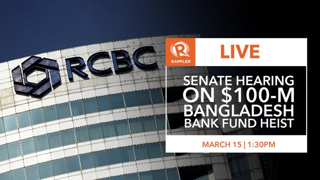 WATCH: Senate hearing on $100-M Bangladesh bank fund heist