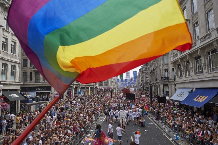 Thousands march in London for gay Pride milestone