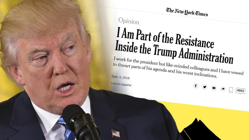 Trump slams ‘gutless’ New York Times ‘resistance’ op-ed