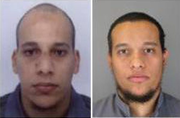Two undated handout pictures released by French Police in Paris early 08 January 2015 show Cherif Kouachi, 32, (L) and his brother Said Kouachi, 34, (R) suspected in connection with the shooting attack at the satirical French magazine Charlie Hebdo headquarters in Paris, France, 07 January 2015. French police/Handout/EPA