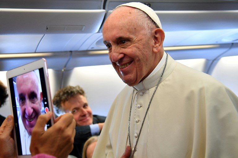Pope’s plane detours to avoid Hurricane Irma
