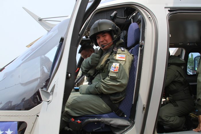 Air Force chief flies brand new attack chopper