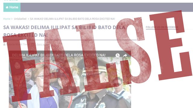 FACT CHECK: No transfer to Bilibid for De Lima unless convicted