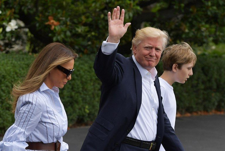Trump family pays first visit to Camp David