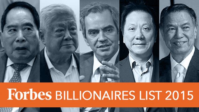 12 Filipinos in Forbes’ 2015 billionaires’ list