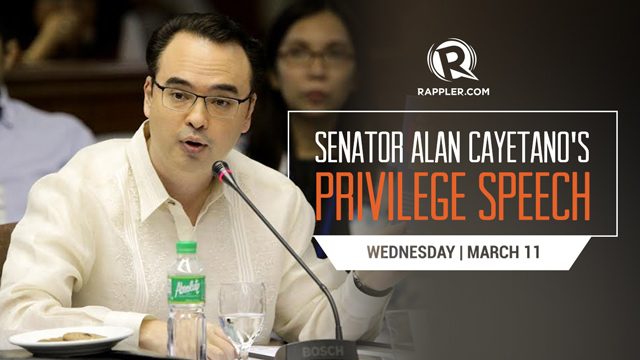 HIGHLIGHTS: Senator Alan Peter Cayetano’s privilege speech