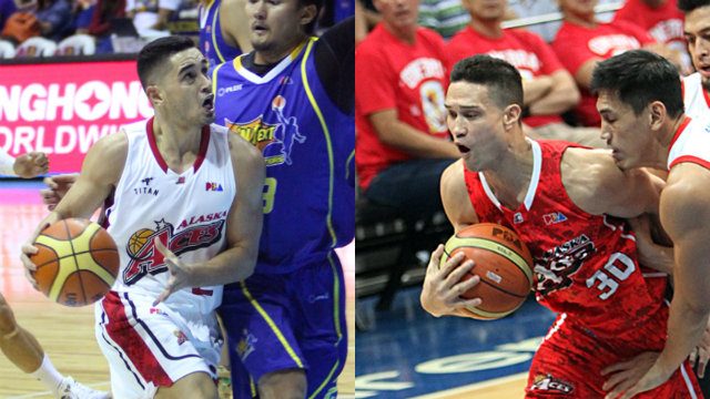 KEY ADDITIONS. Rookie Chris Banchero (L) and veteran Eric Menk (R) were both key players added to the Aces lineup for the PBA 2015 season Photos by Nuki Sabio/PBA Images