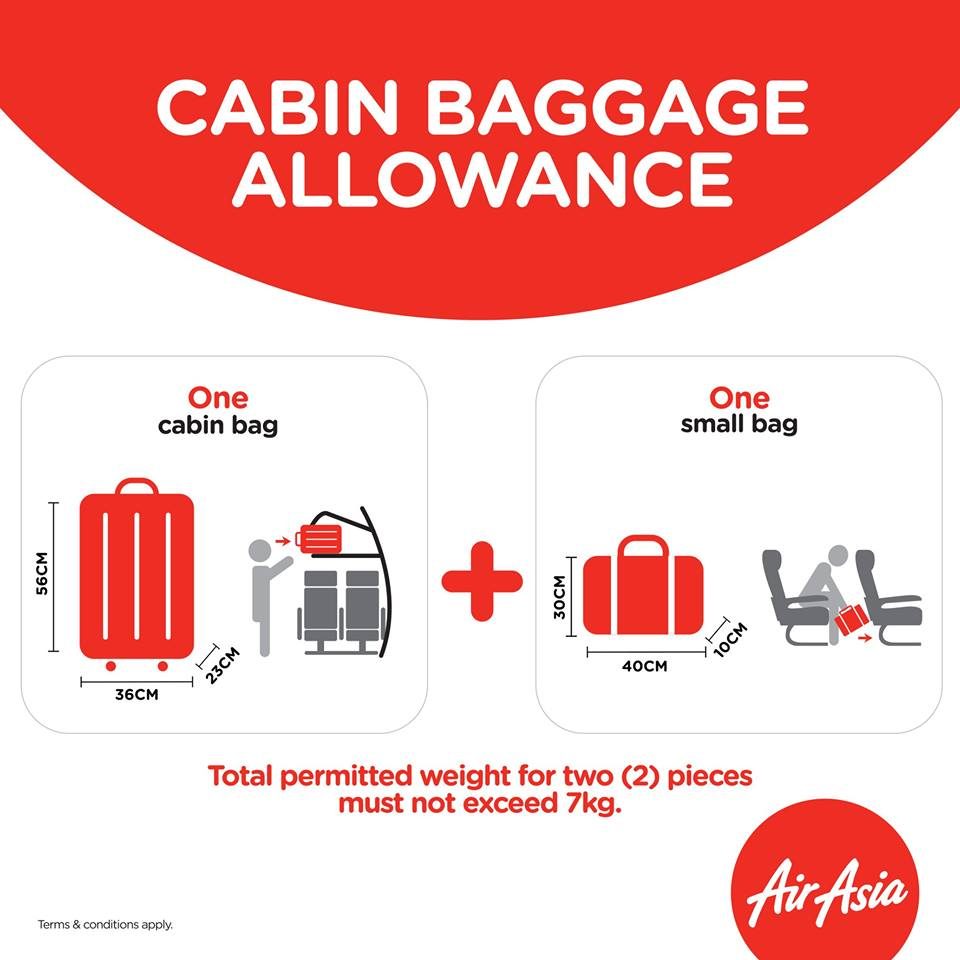 RULE. AirAsia airline posts their updated rule on baggage allowance. Photo grabbed from AirAsia. 