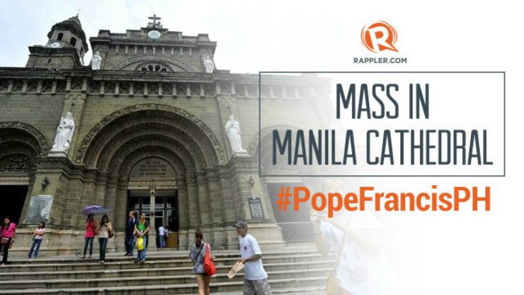 #PopeFrancisPH: Mass in Manila Cathedral
