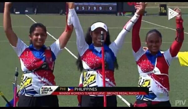 PH women recurve archery finish with bronze in 2017 SEA Games