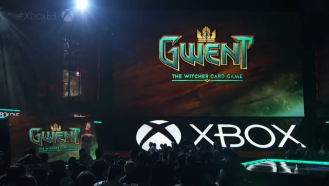 GWENT. CD Projekt Red shows off Gwent on Xbox One and Windows PC. Screen shot from Twitch livestream. 