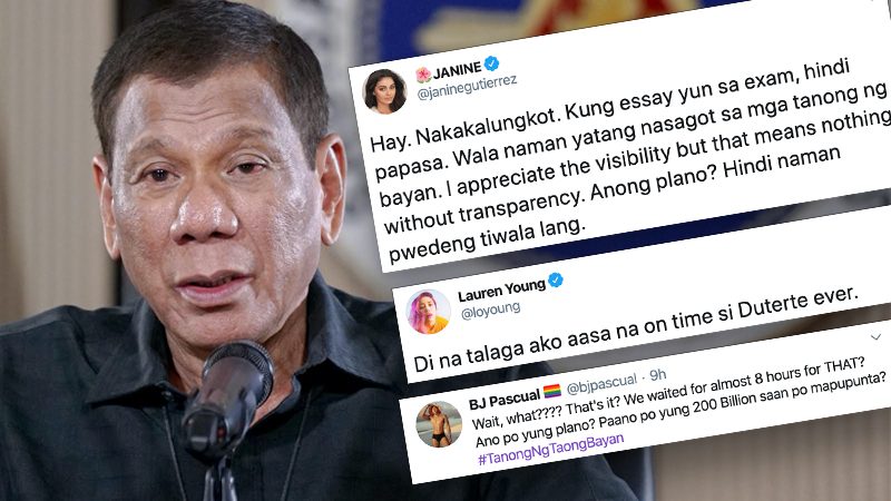 ‘What’s the plan?’ PH celebrities are done with Duterte’s tardiness, lack of details