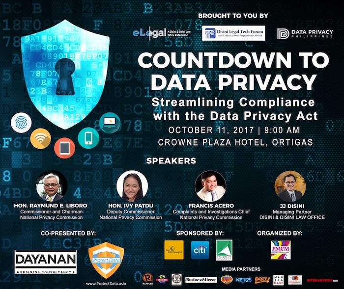 Seminar on Data Privacy Act compliance set for October 11