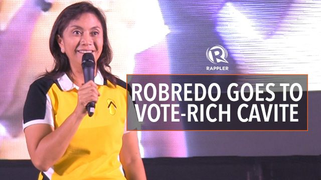 Robredo goes to vote-rich Cavite