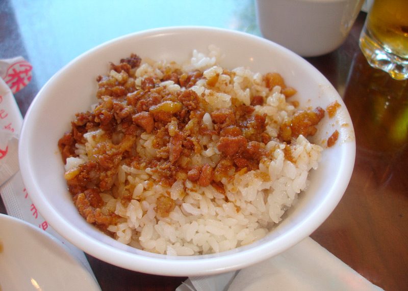 MYTHICAL. The famous Taiwanese 'lu rou fan' or braised pork rice. Photo by Rommel Juan