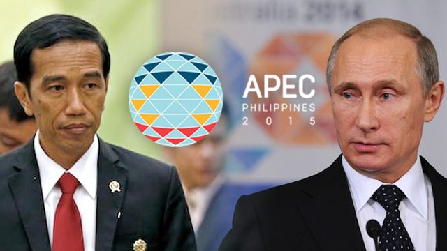 Putin, Jokowi skipping APEC in Manila