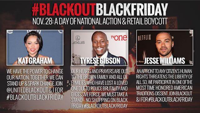 Celebrities call for ‘Black Friday’ boycott
