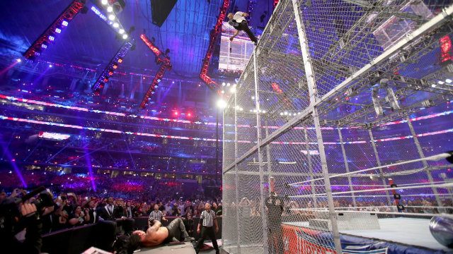 WATCH: Shane McMahon jumps 20 feet off cage at WrestleMania 32
