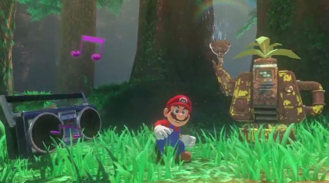 ODYSSEY. Super Mario Odyssey is slated for the summer season. Screen shot from Livestream. 