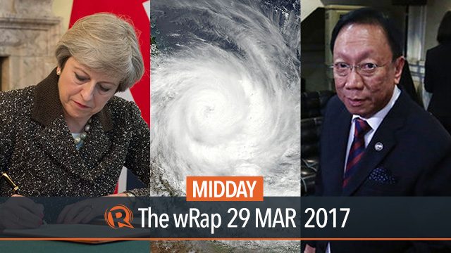 Sereno, Brexit, Cyclone Debbie | Midday wRap