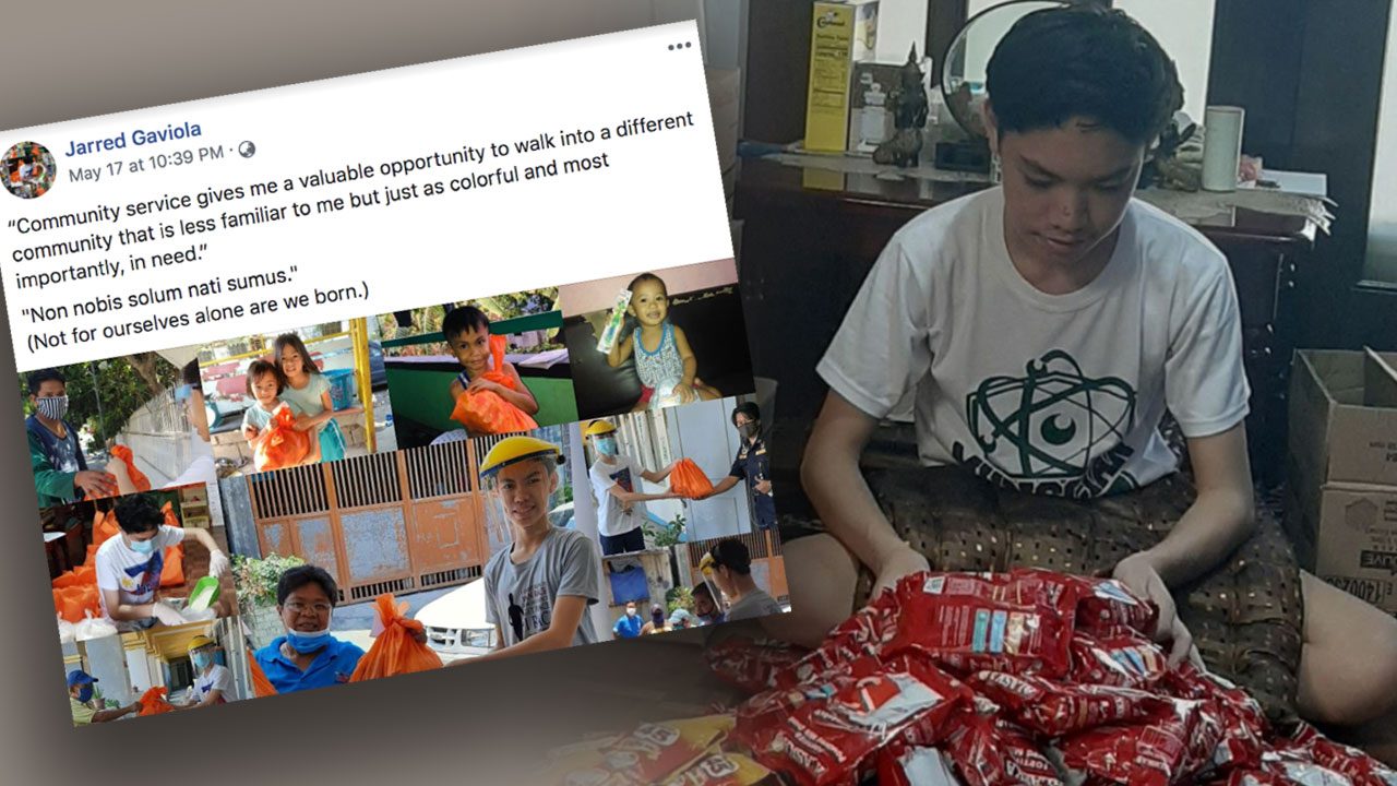 Grade 9 Muntinlupa student uses scholarship allowance to buy relief goods