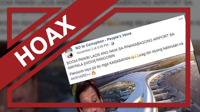HOAX: Photo of ‘newest’ airport in Manila