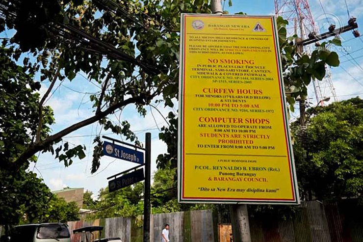 STICKLER FOR RULES. The barangay strictly enforced city ordinances among its residents.