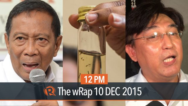 David disqualified, Roxas hits Binay, Dengue vaccine | 12PM wRap