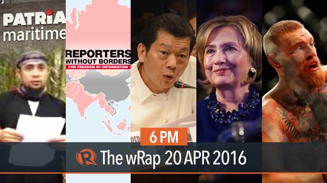 Kidnapped Indonesians, PH press, Conor McGregor | 6PM wRap