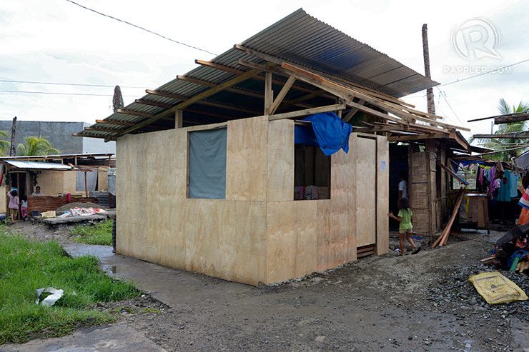 PACKAGE. A house built from P30,000 (US$800) worth of materials courtesy of the government and aid organizations. Photo by LeAnne Jazul/Rappler