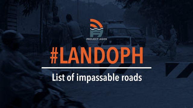 Typhoon Lando: List of impassable roads