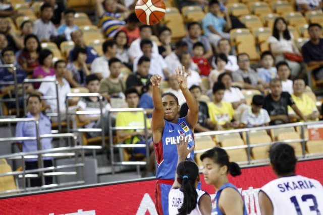 Merenciana Arayi releases one of her 6 3-point attempts in the game, of which she connected on 3. Photo from FIBA.com 
