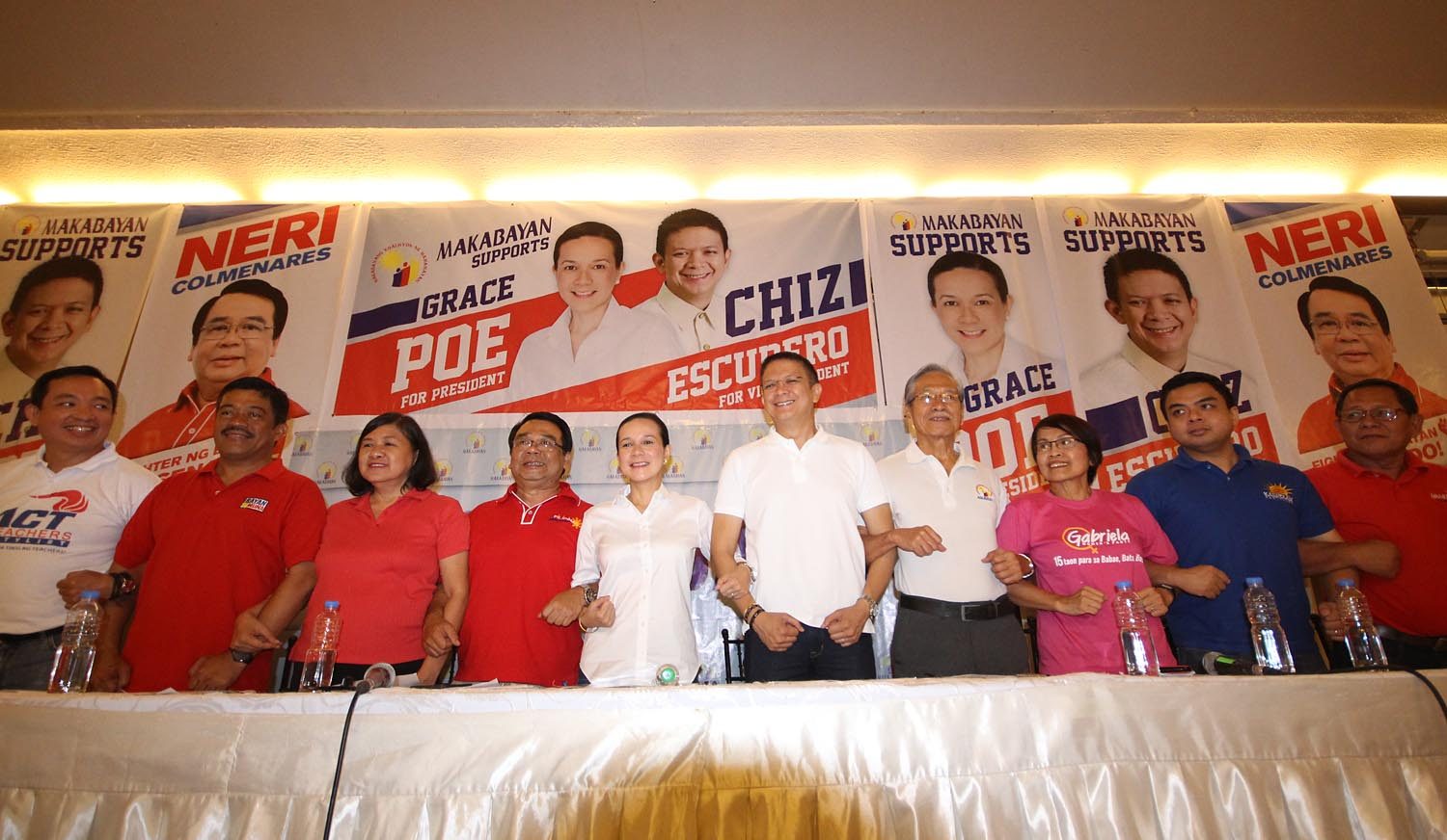 Makabayan formally endorses Grace Poe, Chiz Escudero