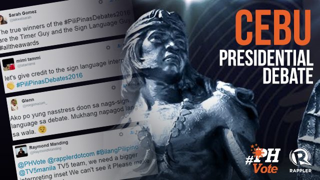 Netizens praise sign language interpreters in Cebu presidential debate