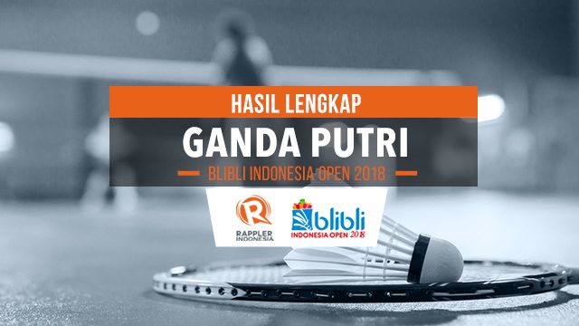 Hasil lengkap ganda putri Blibli Indonesia Open 2018