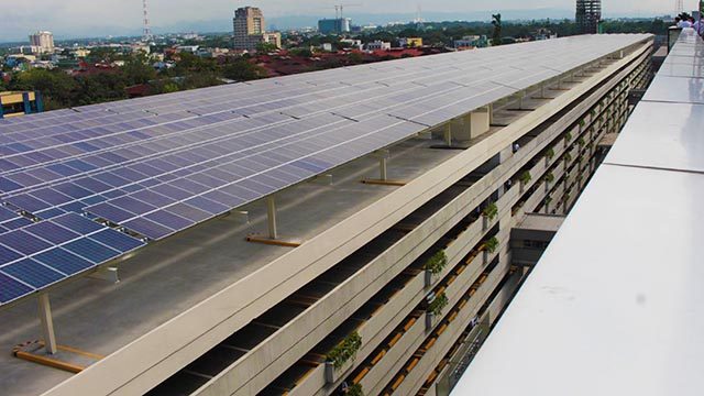 The 5,760 solar panels atop SM North Multilevel Carpark Building