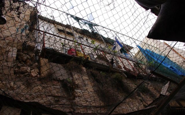 Above the market place (souk), there's a metal net to protect the residents.