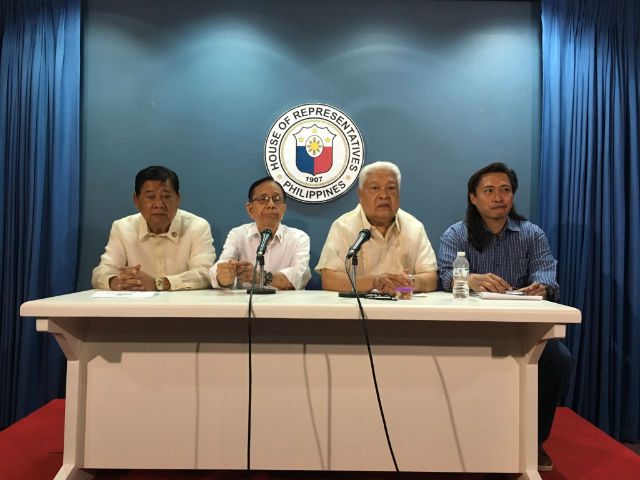 ANTI-DEATH PENALTY. Opposition lawmakers Emmanuel Billones, Raul Daza, Edcel Lagman, and Teddy Baguilat Jr are all opposing the revival of the capital punishment. Photo by Mara Cepeda/Rappler 