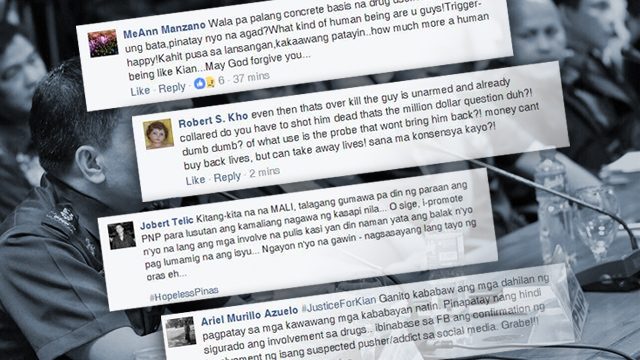Kian drug ties confirmed via social media? Netizens slam PNP