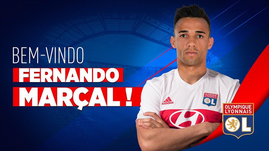 Fernando Marcal bergabung dengan skuad Olympique Lyonnais. Foto dari Twitter/@OL 