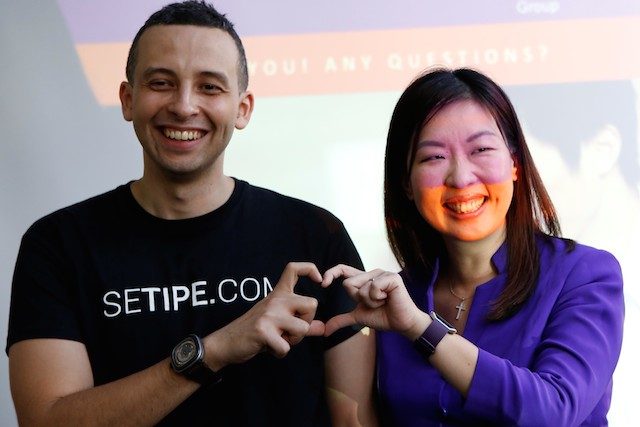Razi Thalib, CEO Setipe.com dan Violet Lim, CEO Lunch Actually Group. Foto oleh Lunch Actually. 
