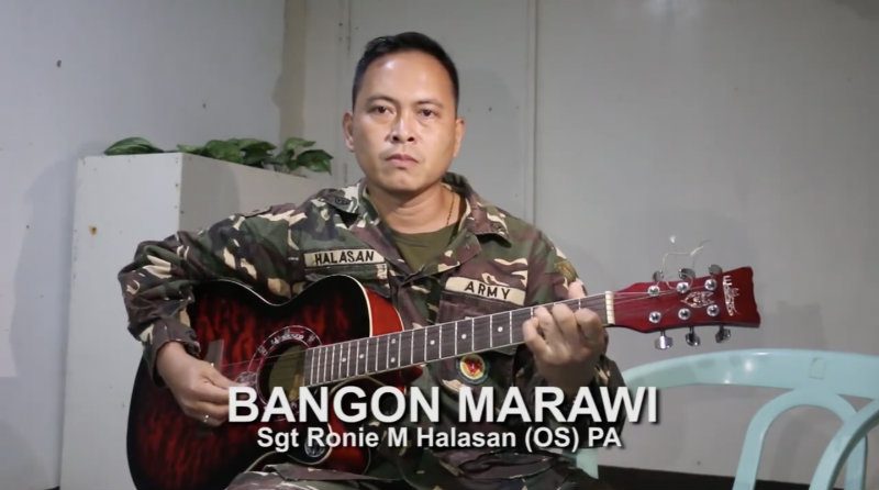 WATCH: Soldier composes song for conflict-torn Marawi